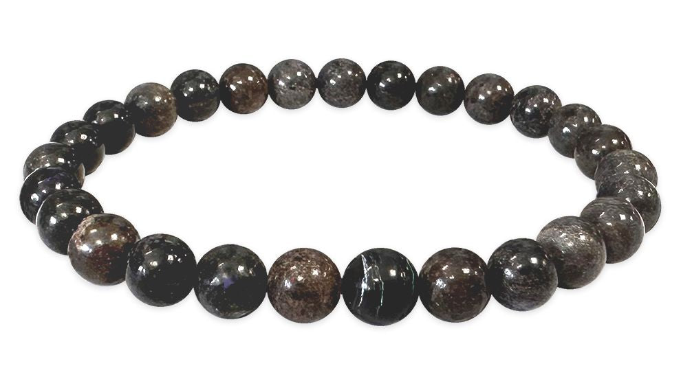 Schwarzer Opal - AB Qualität - Perlenarmband 6 mm