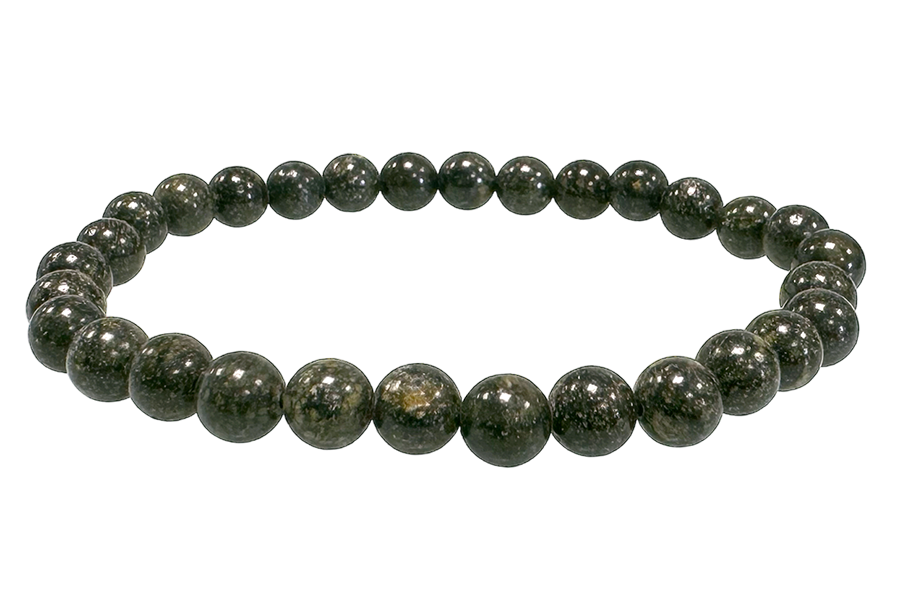 Serpentin Peru - AB Qualität - Perlenarmband 6 mm