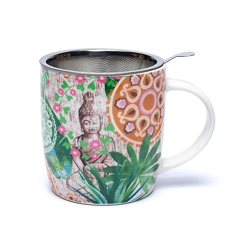 Teetasse mit Sieb – Buddha Paradies - 400 ml