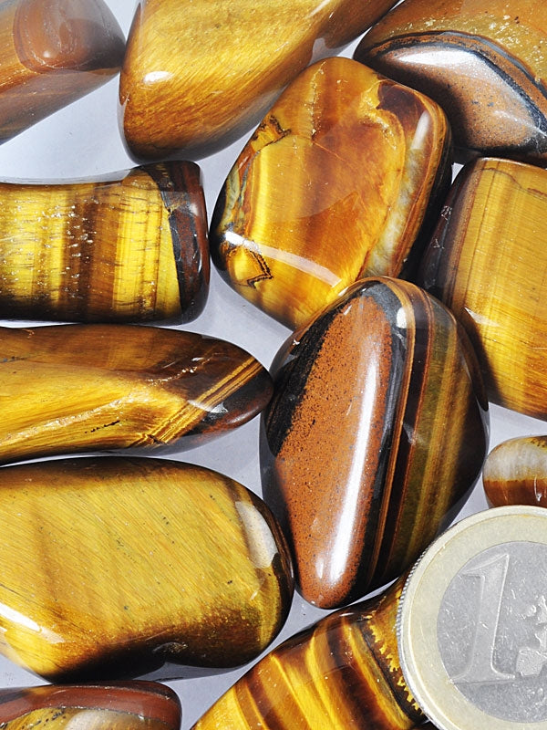 Tigerauge (gold) - Trommelstein - Größe 2 - 3 cm