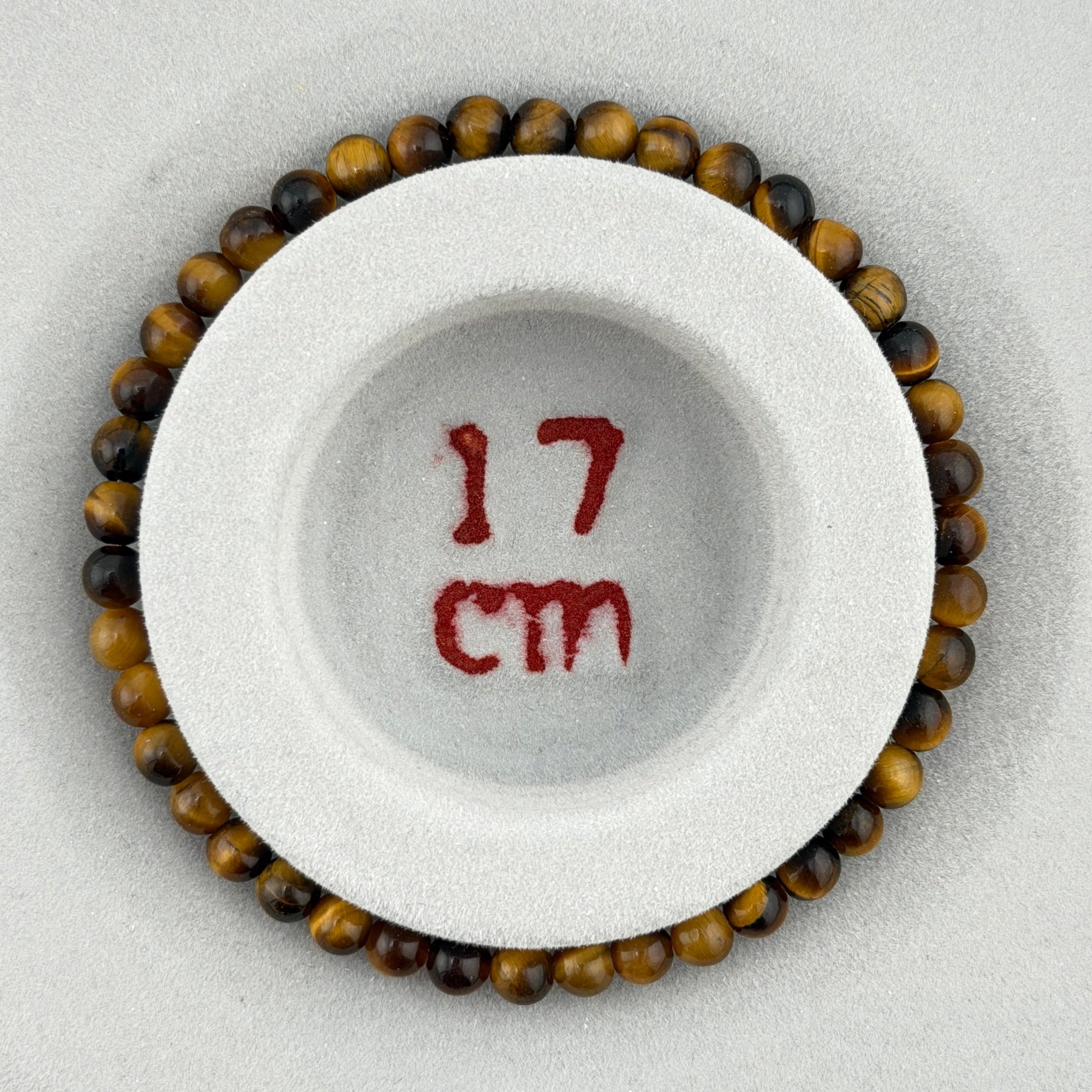 Tigerauge (gold) – Armband mit 4-mm Kugeln (elastisch, ca. 18 cm)