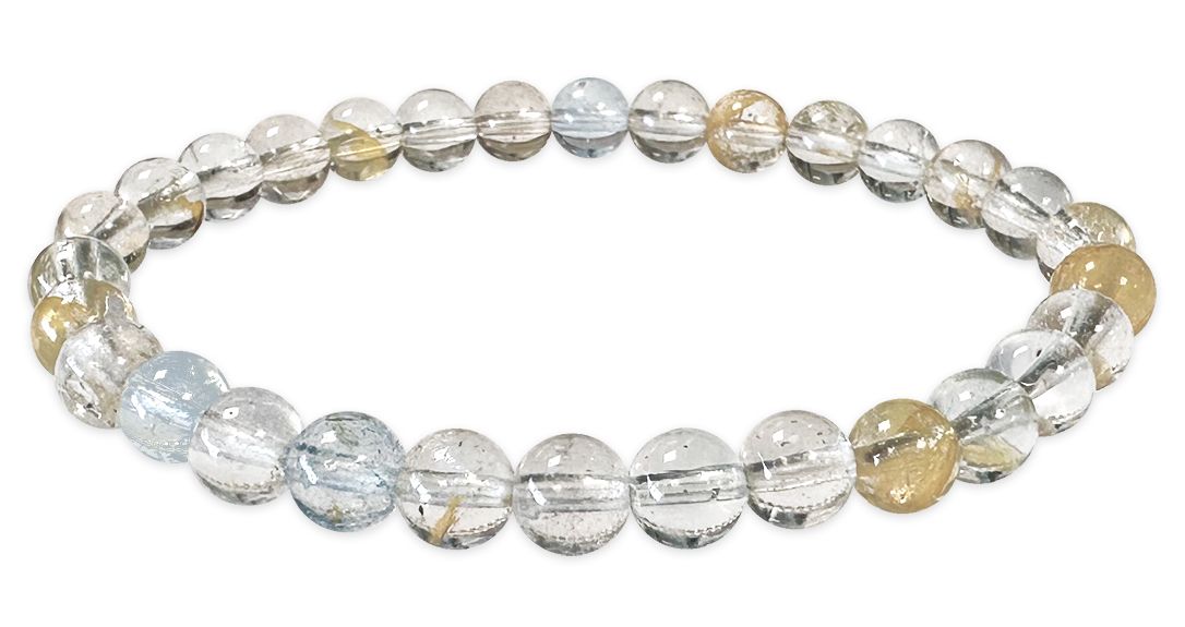 Topas mehrfarbig - AA Qualität - Perlenarmband 6 mm