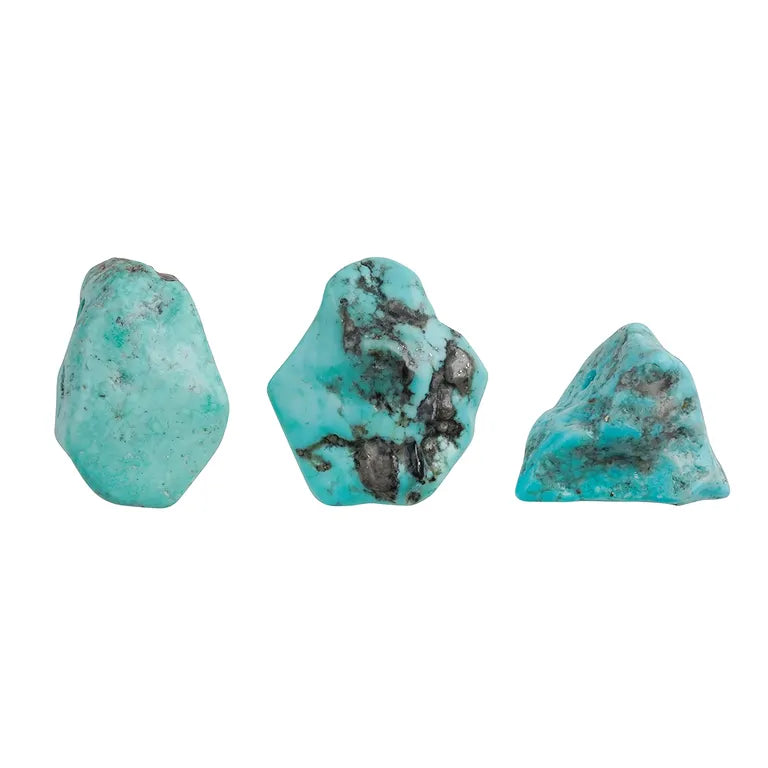 Türkis (stabilisiert) – Trommelstein gebohrt (ca. 2,0–2,9 cm), Bohrung 2,2 mm