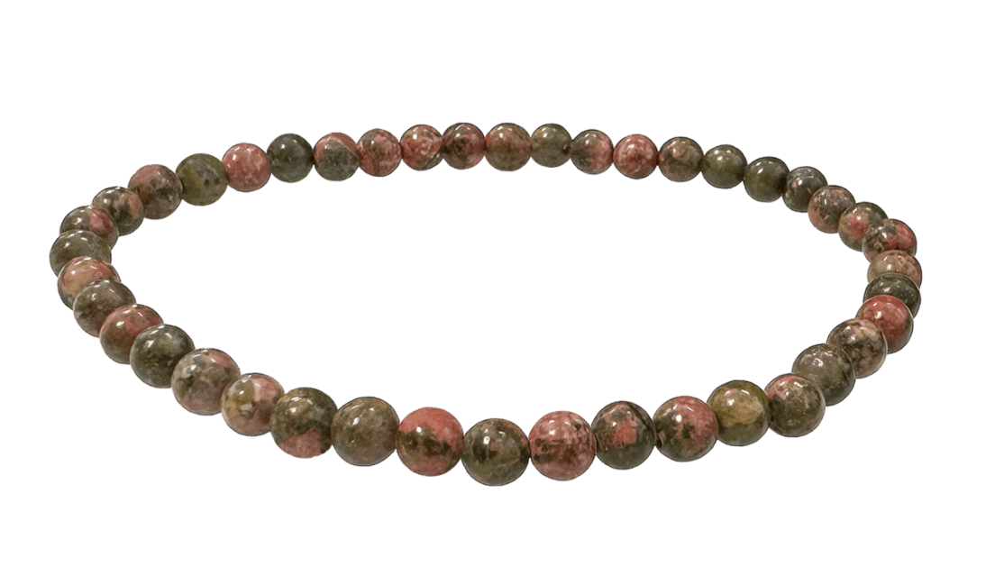 Unakit Armband – Südafrikanische Natursteine (4 mm, A-Qualität)