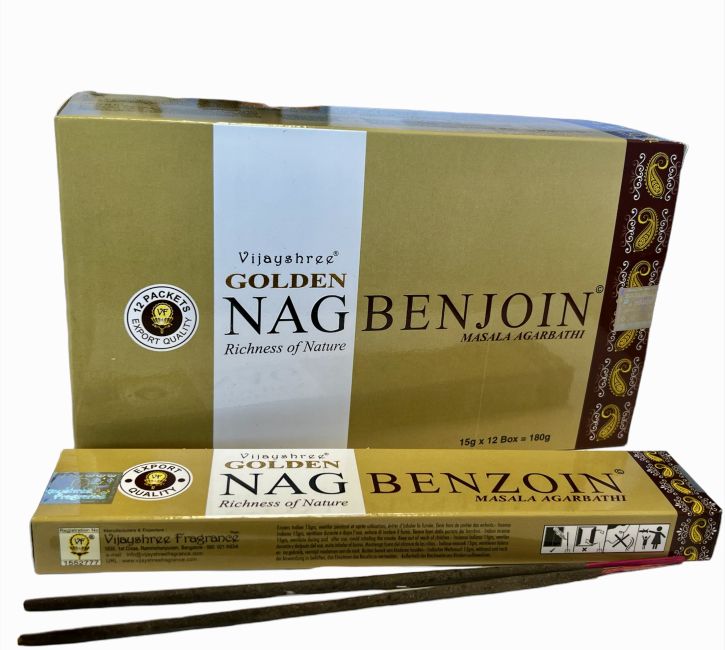 Vijayshree - Golden Nag - Benzoin - Räucherstäbchen 15 g