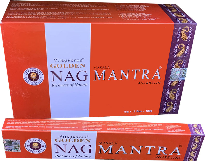 Vijayshree - Golden Nag - Mantra - Räucherstäbchen 15 g