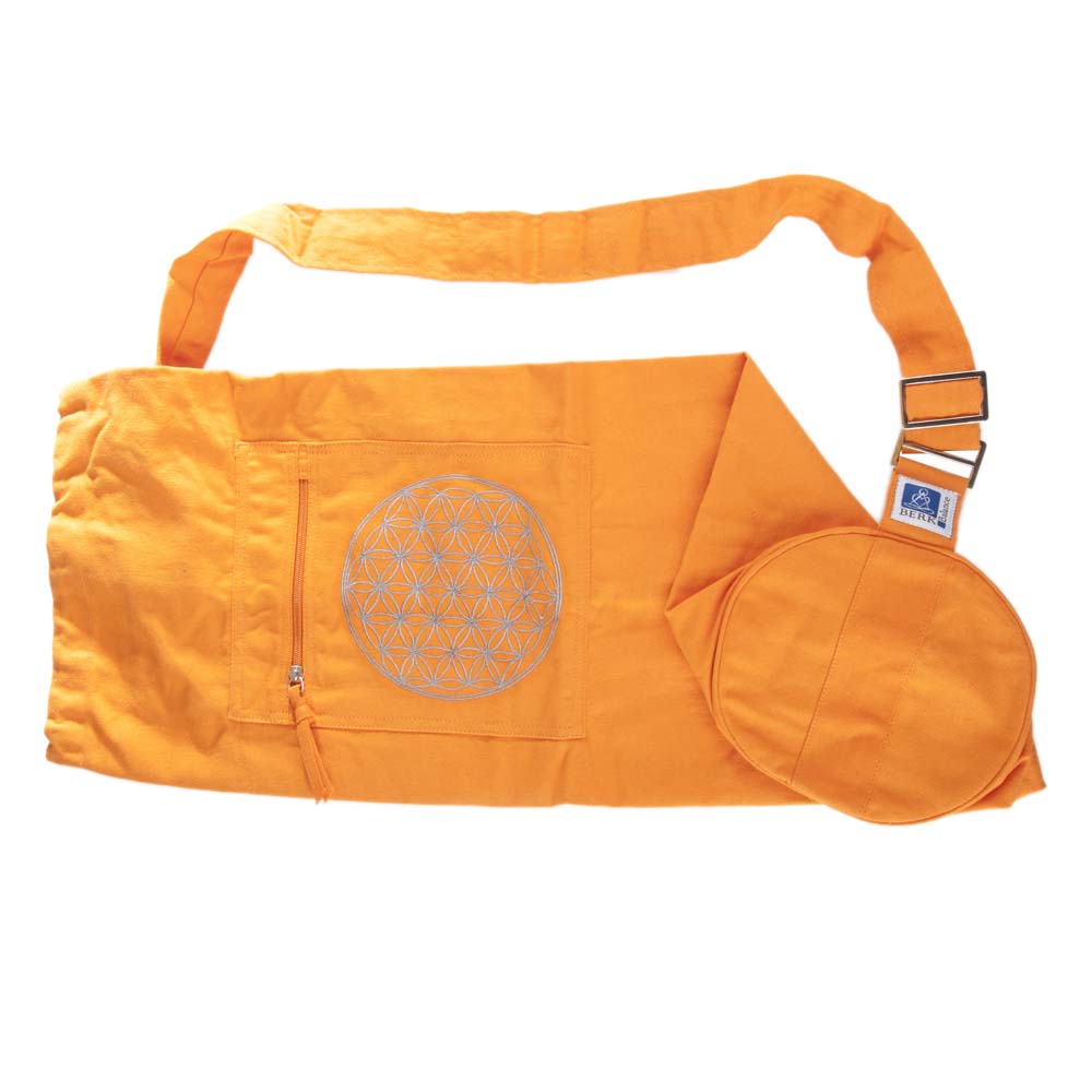 Berk Balance - Yoga Tasche mit Blume des Lebens – Orange – 75 cm