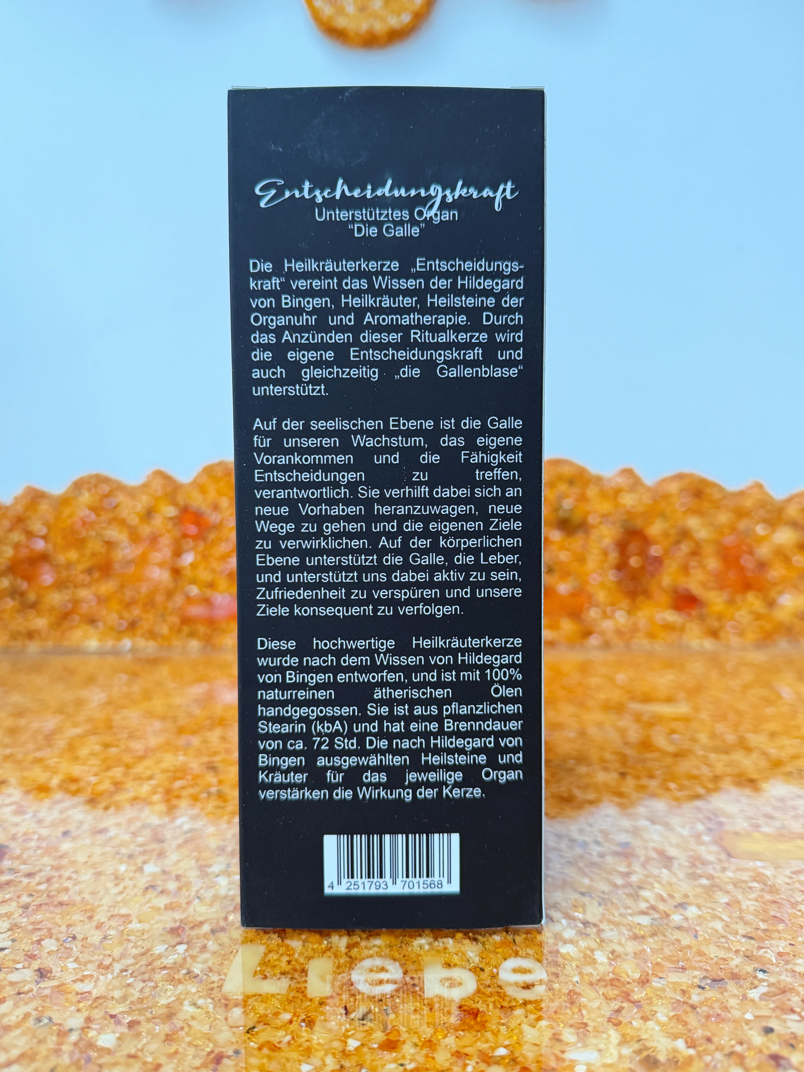 Zarya Heilkräuterkerze "Entscheidungskraft" – Hildegard v. Bingen Inspiration mit Nelke
