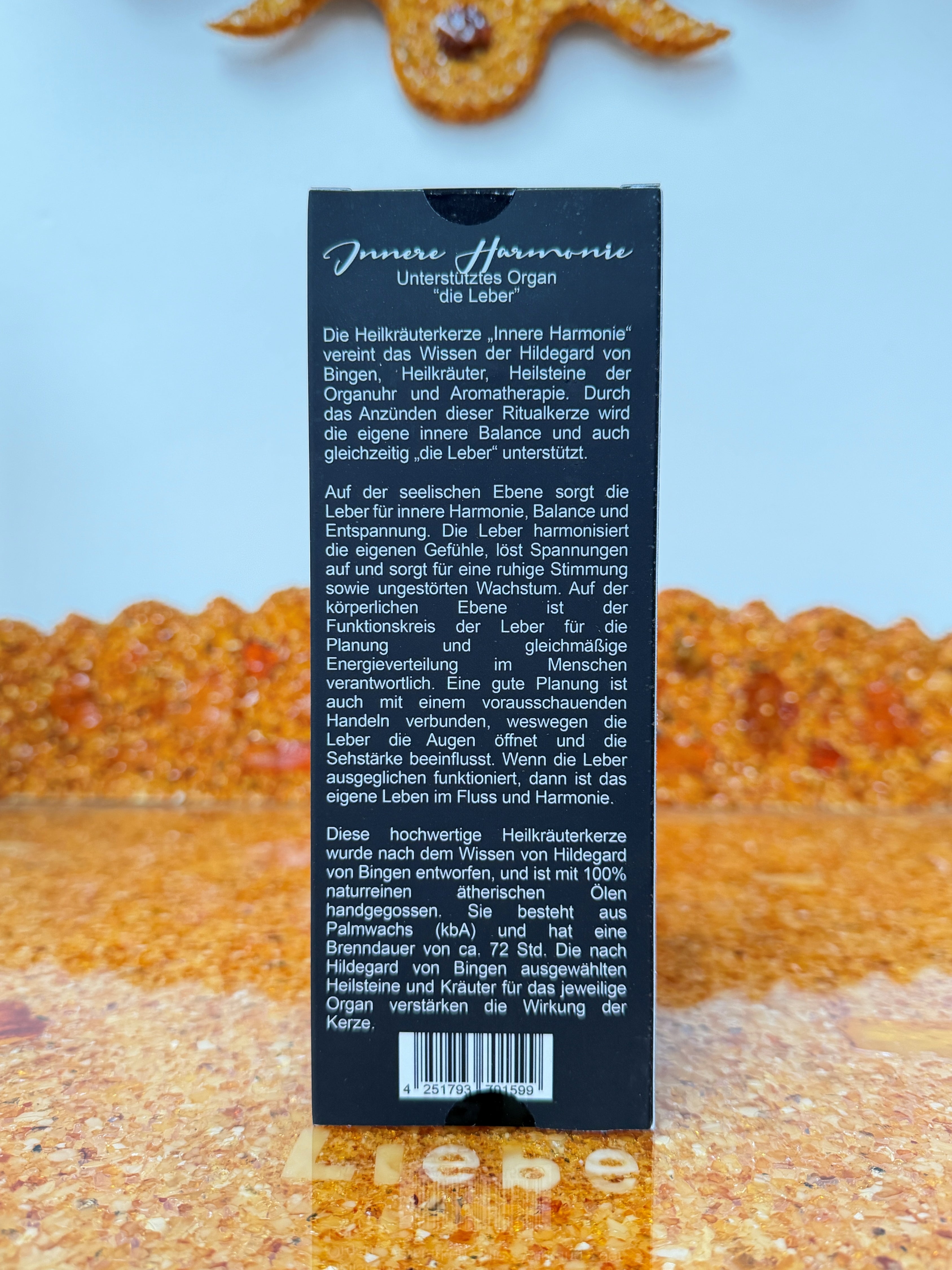 Zarya Heilkräuterkerze "Innere Harmonie" – Hildegard v. Bingen Inspiration mit Veilchen