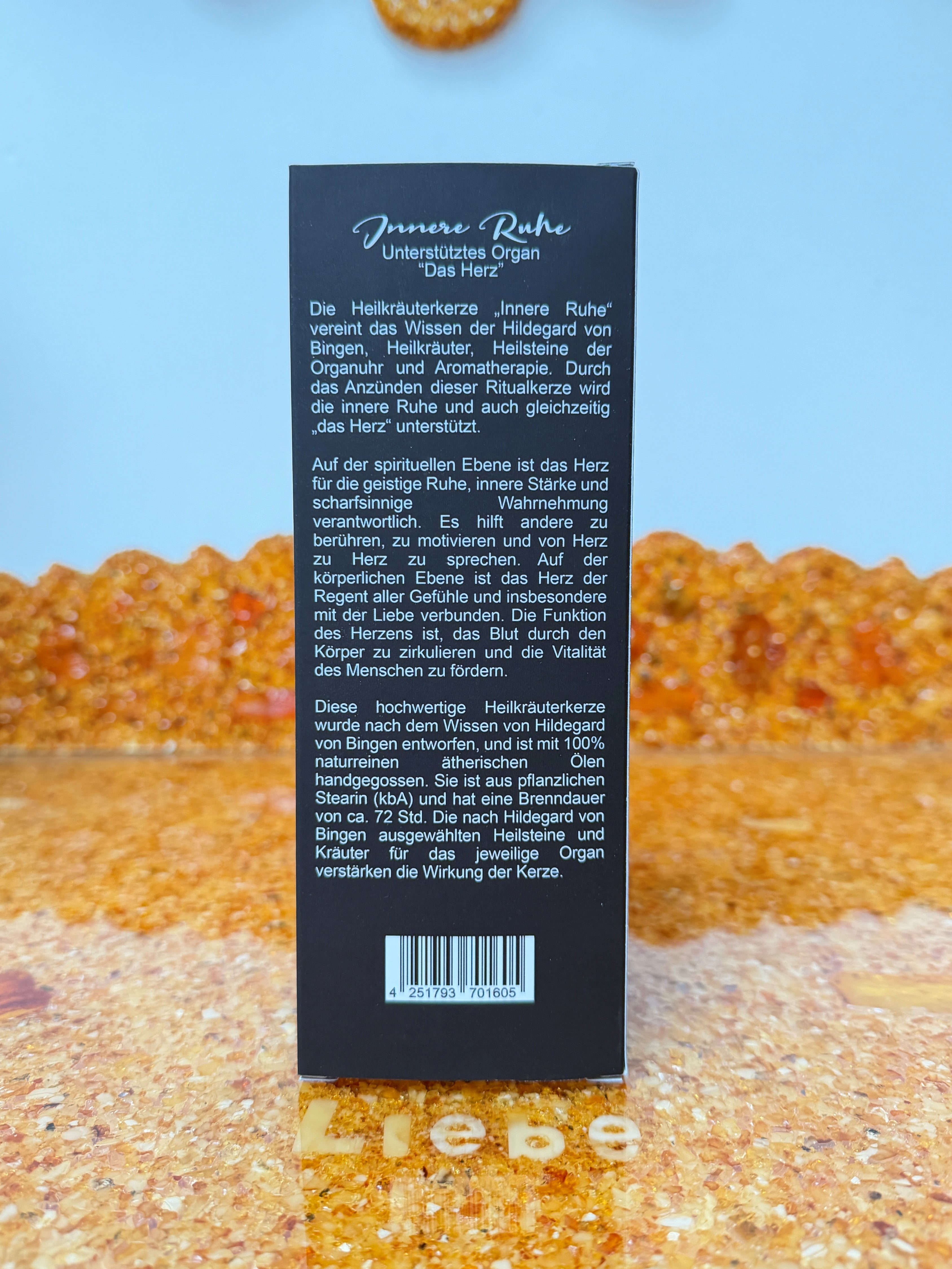 Zarya Heilkräuterkerze "Innere Ruhe" – Hildegard v. Bingen Inspiration mit Rose