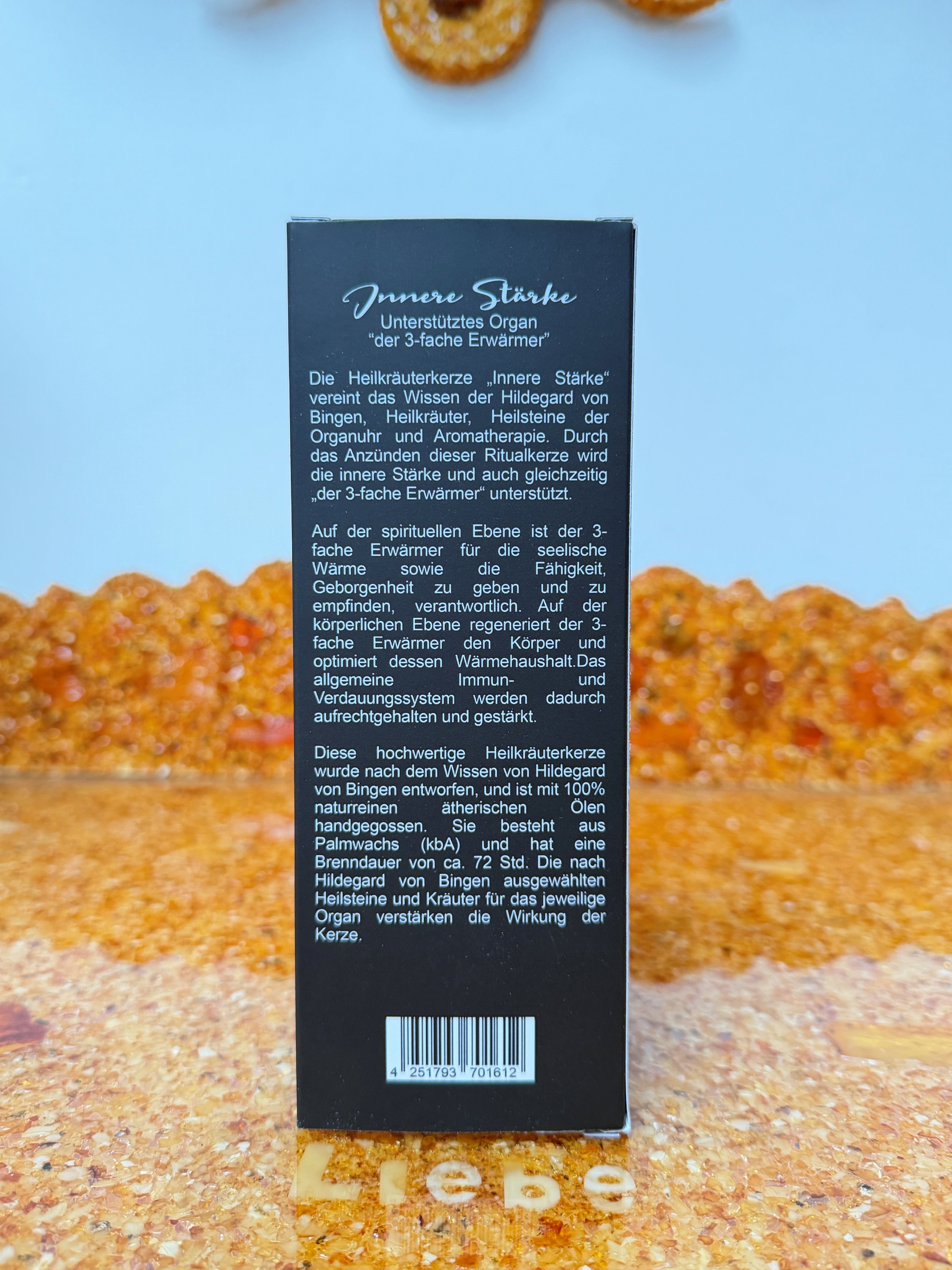 Zarya Heilkräuterkerze "Innere Stärke" – Hildegard v. Bingen Inspiration mit Lavendel