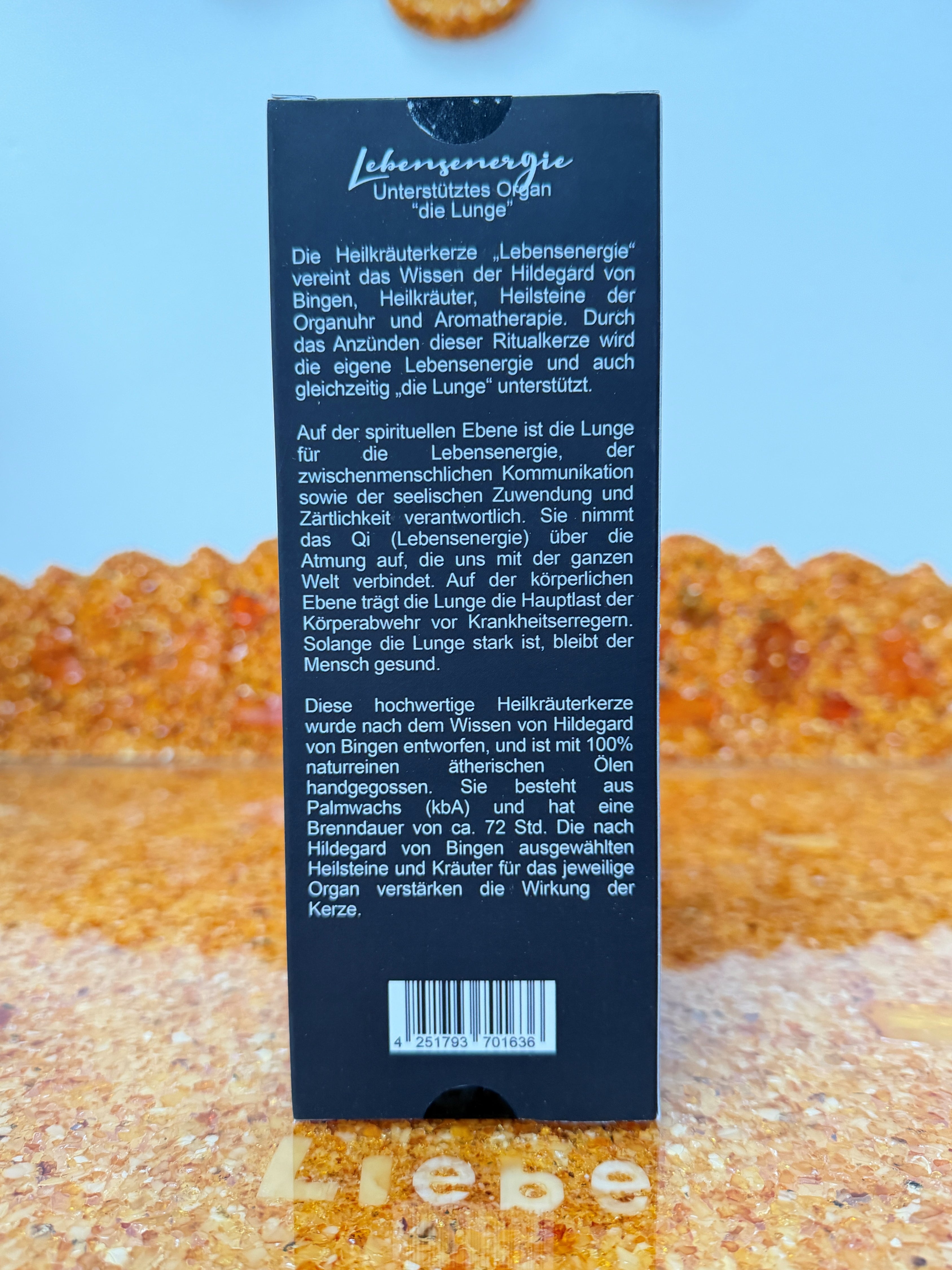 Zarya Heilkräuterkerze "Lebensenergie" – Hildegard v. Bingen Inspiration mit Brombeere