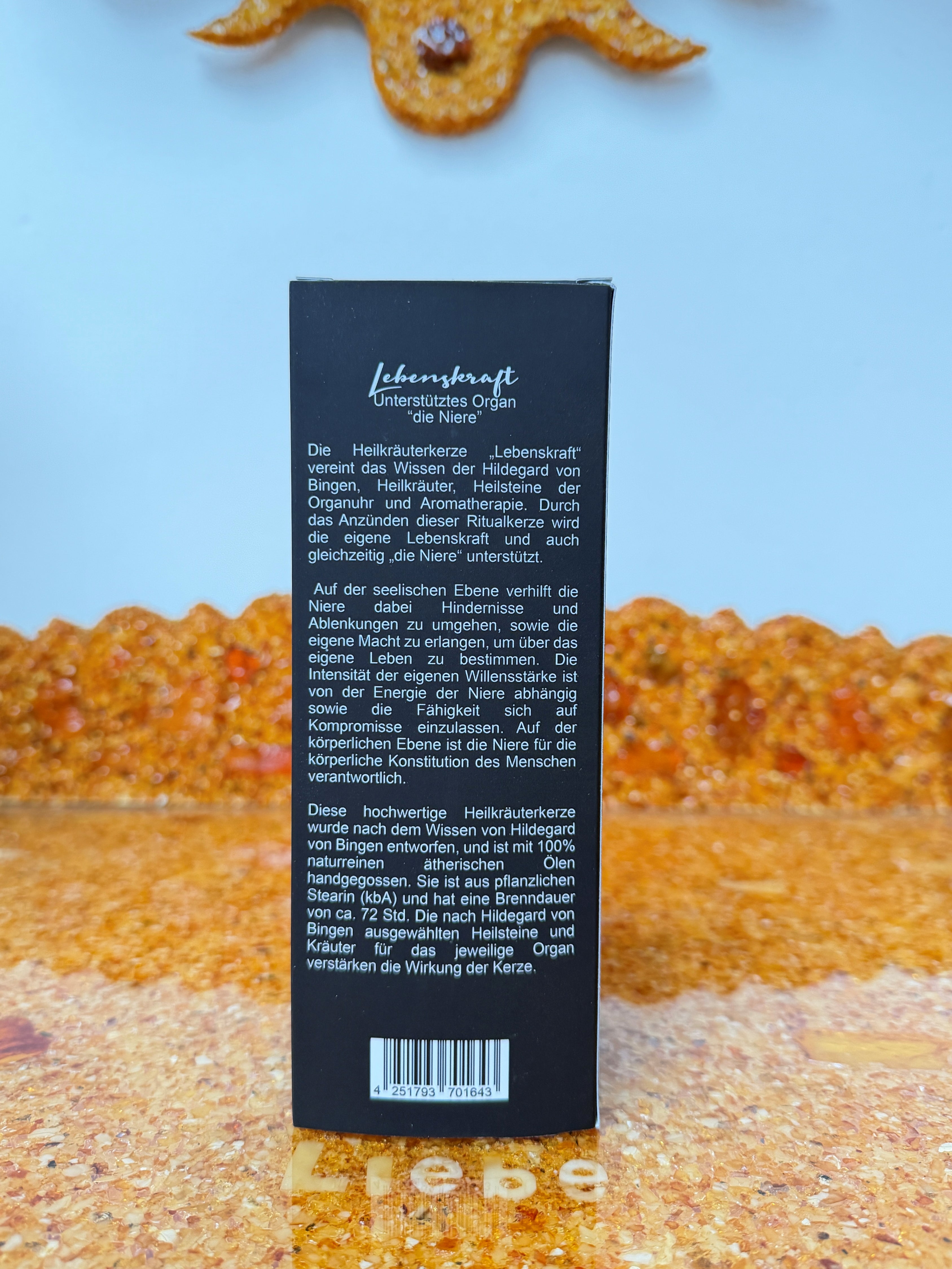 Zarya Heilkräuterkerze "Lebenskraft" – Hildegard v. Bingen Inspiration mit Zitronengras