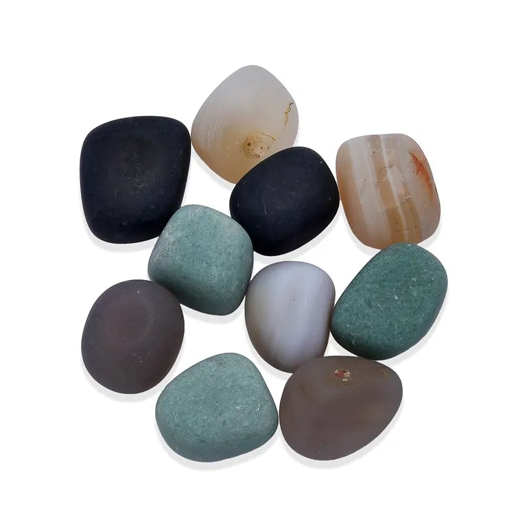 Zur Ruhe kommen – Lapis-Vitalis - Wassersteine Mischung ca. 100 g in Pappschachtel