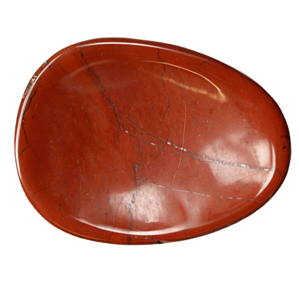 Jaspis (rot) - Daumenstein - Größe: 3,7 x 5 cm