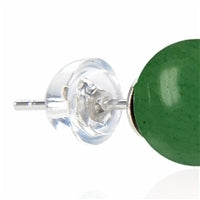 Aventurin - Ohrstecker - Kugel 8 mm - rhodiniert 925 Silber
