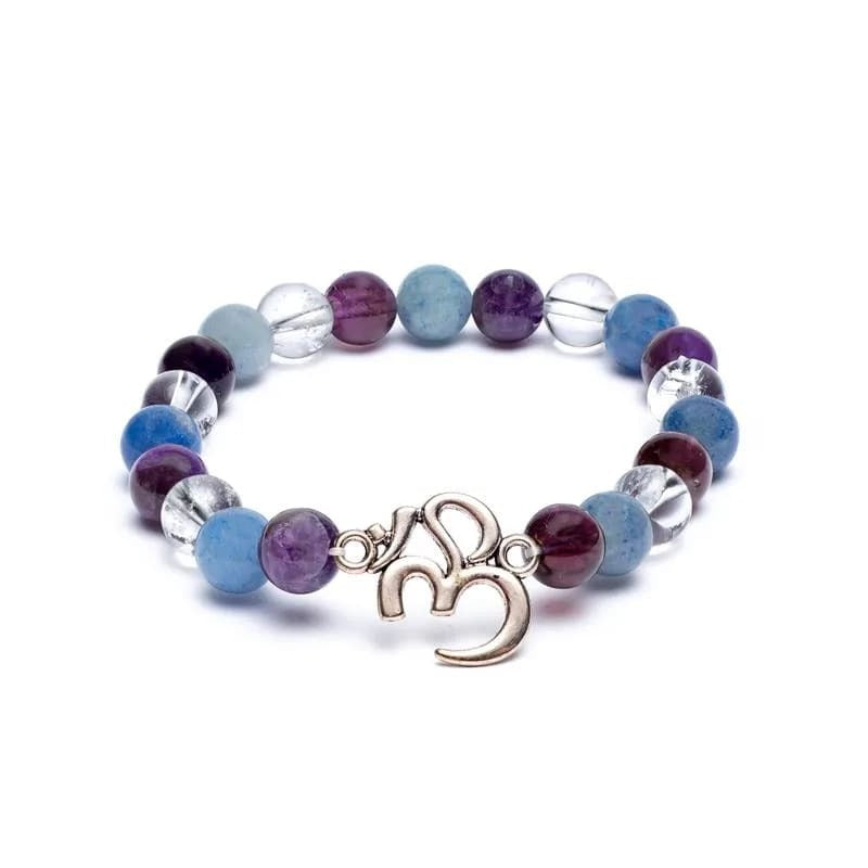 Mala/Armband Amethyst/ Aventurin/ Bergkristall OM 8 mm Kugeln