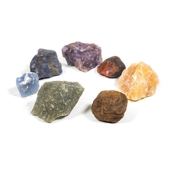 Set: 7 Chakrasteine in Baumwolltäschchen