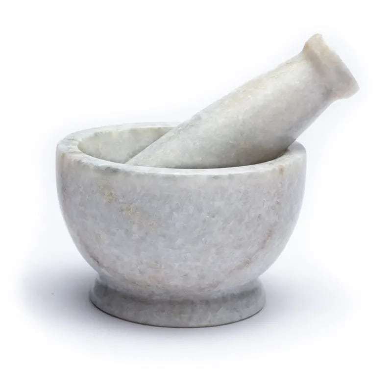 Wellness Mörser aus weißem Marmor