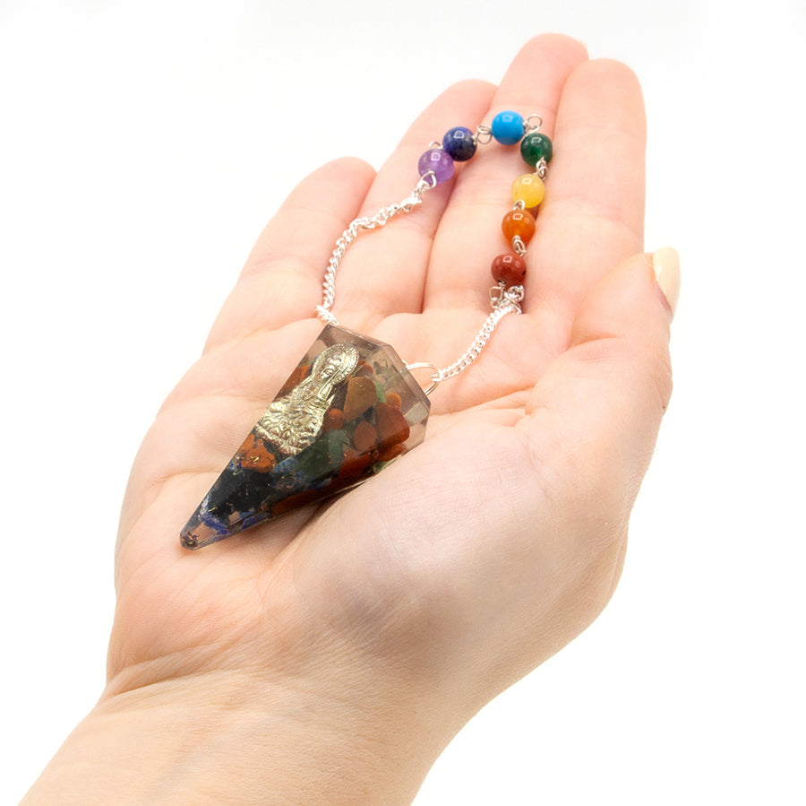 Orgonite Power Chakra Pendel - Buddha 3,5x1,5 cm