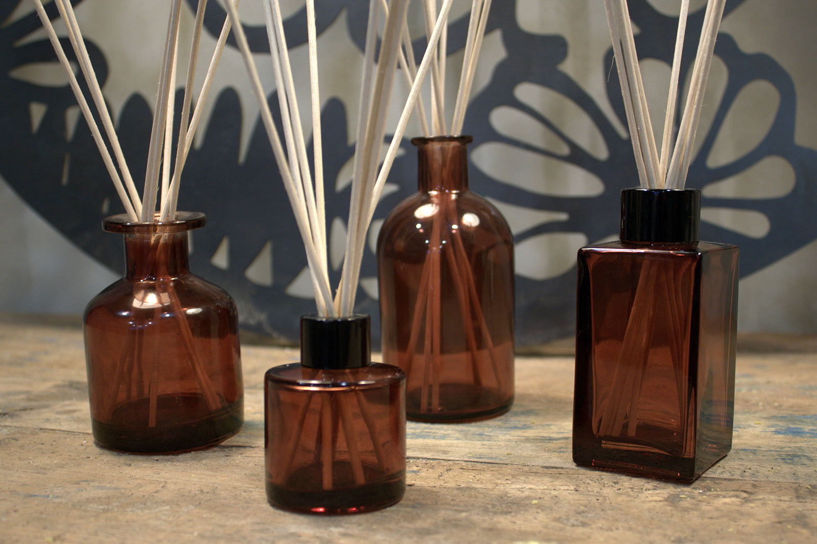 140 ml Ovale alchemistische Diffusionsflasche - Holzkohle