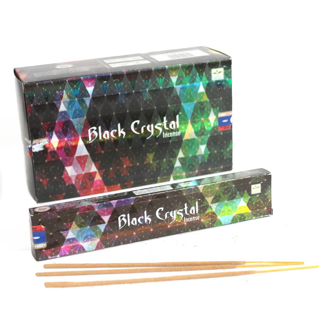 Satya Black Crystal (Schwarzer Kristall) - Räucherstäbchen 15 g