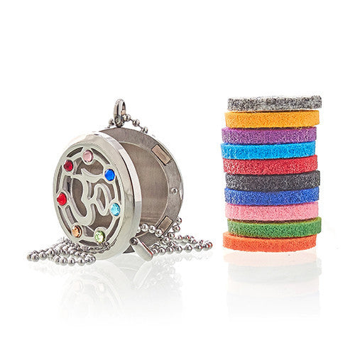 Aroma Diffusor Halskette - OM Chakra - 30mm