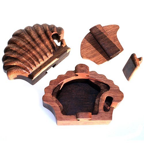 Puzzleboxen aus Bali Muschel