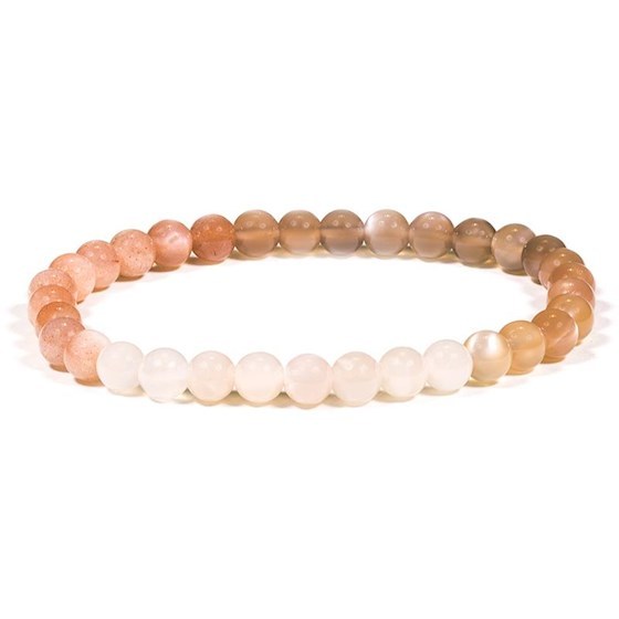 Armband Mondstein 6 mm Kugeln