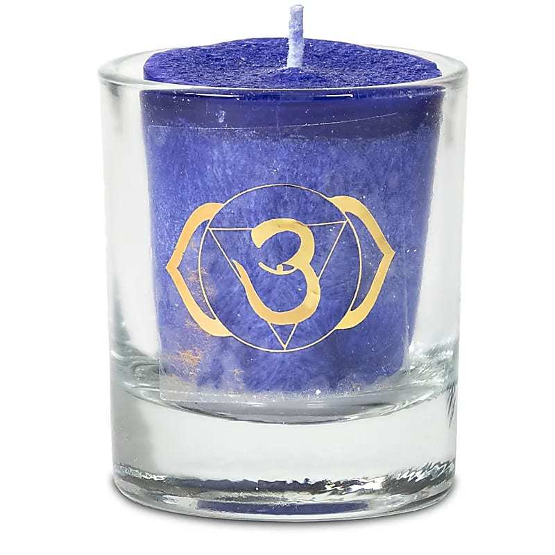 Votiv-Duftkerze sechstes Chakra in Geschenkbox
