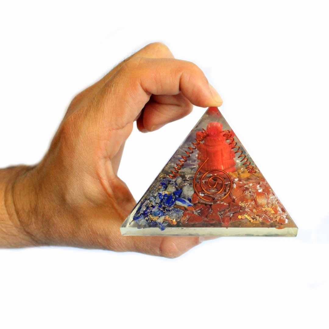 große Orgonit Pyramide 70mm - Ganesh
