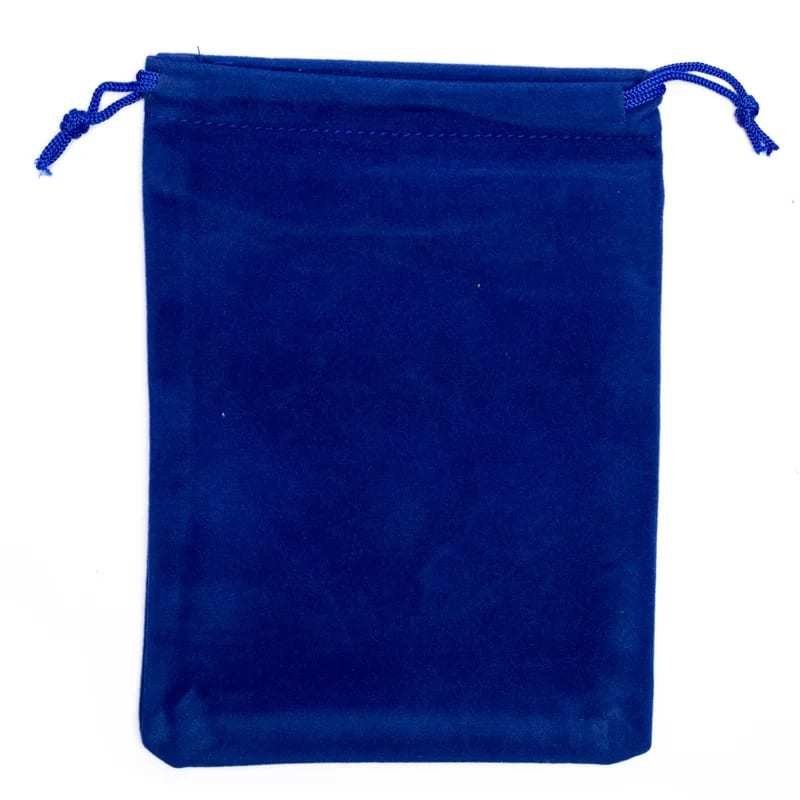 Samt-Geschenktasche blau M - 13 x 18 cm