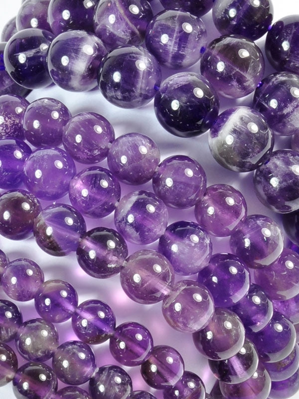 Amethyst Edelsteinarmband - Kugel ø 8 mm - auf Elastikband Länge ca. 19 cm