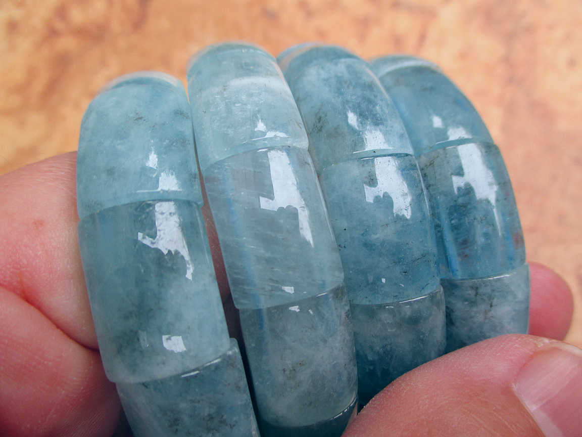 Armband "Rectangle" - Aquamarin