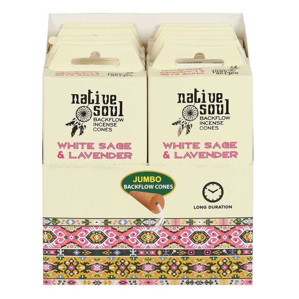 Native Soul White Sage & Lavender (Weißer Salbei und Lavendel) Backflow Cones