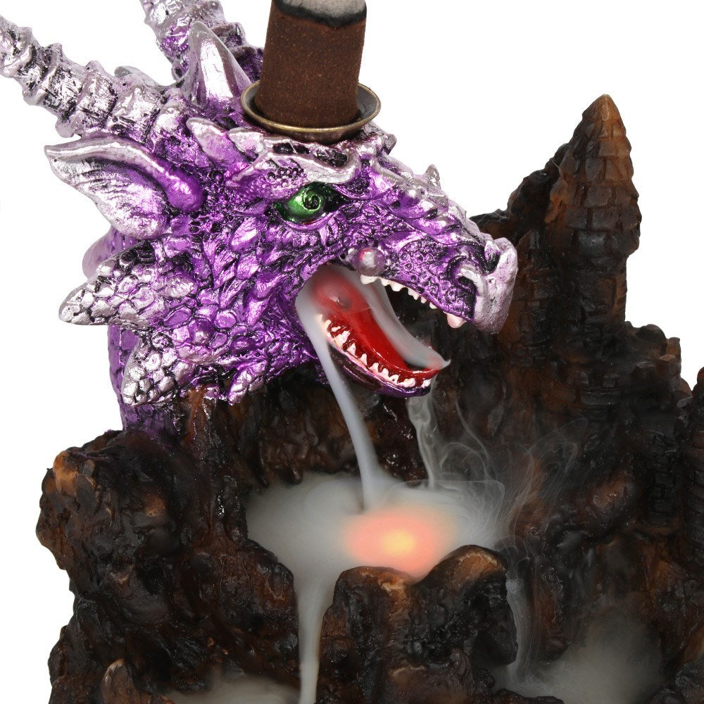 Purple Dragon mit Licht - Räucherrückfluss-Brenner (Backflow Incense Burner)