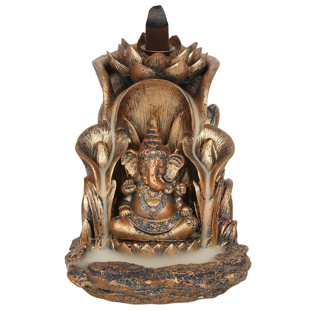 Bronze Ganesha - Räucherrückfluss-Brenner (Backflow Incense Burner)