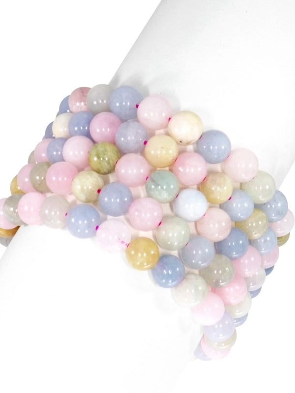 Beryll Edelsteinarmband - Kugel ø 8 mm - auf Elastikband Länge ca. 19 cm