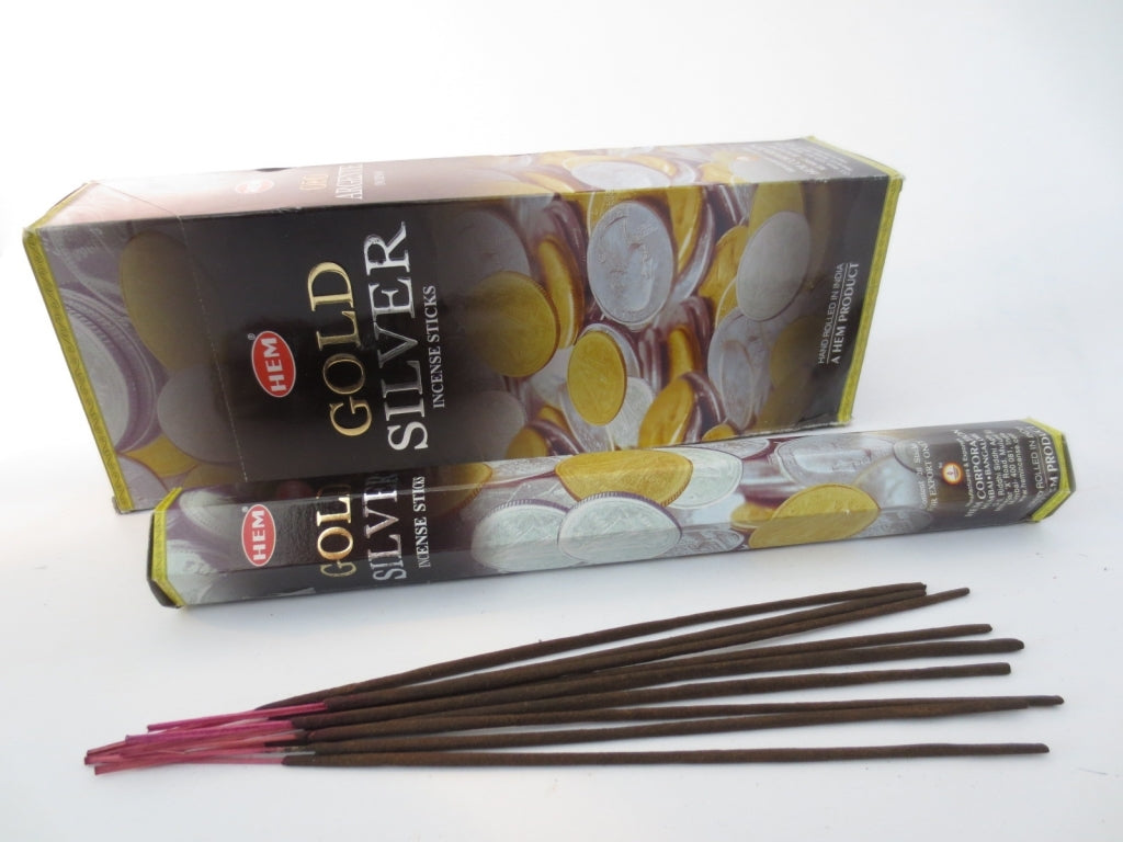 HEM Gold Silver (Gold Silber) - Räucherstäbchen ca. 25 g