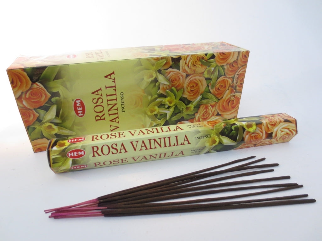HEM Rose Vanilla (Rose Vanille) - Räucherstäbchen ca. 25 g