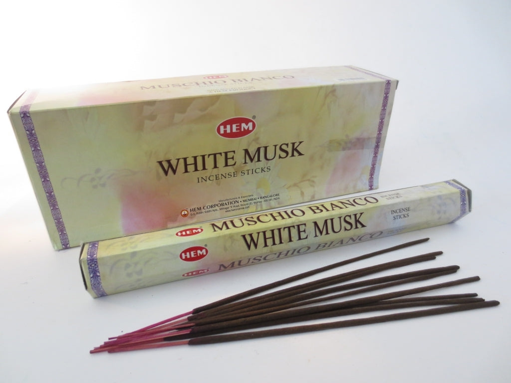 HEM White Musk (Weißer Moschus) - Räucherstäbchen ca. 25 g