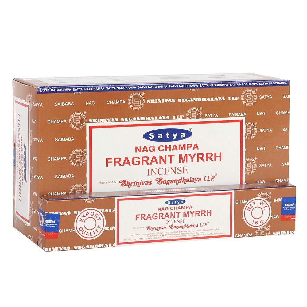 Satya Fragrant Myrrh (Wohlriechende Myrrhe) - Räucherstäbchen 15 g