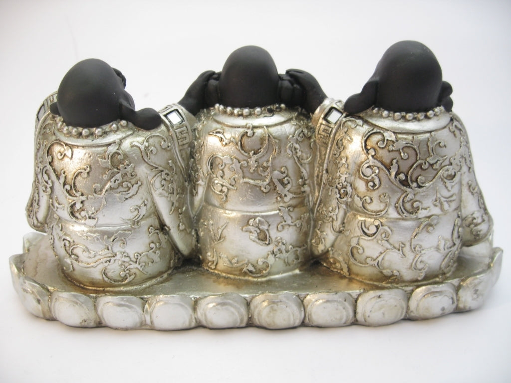 Lachender Buddha, nichts hören, nichts sehen und nichts sagen