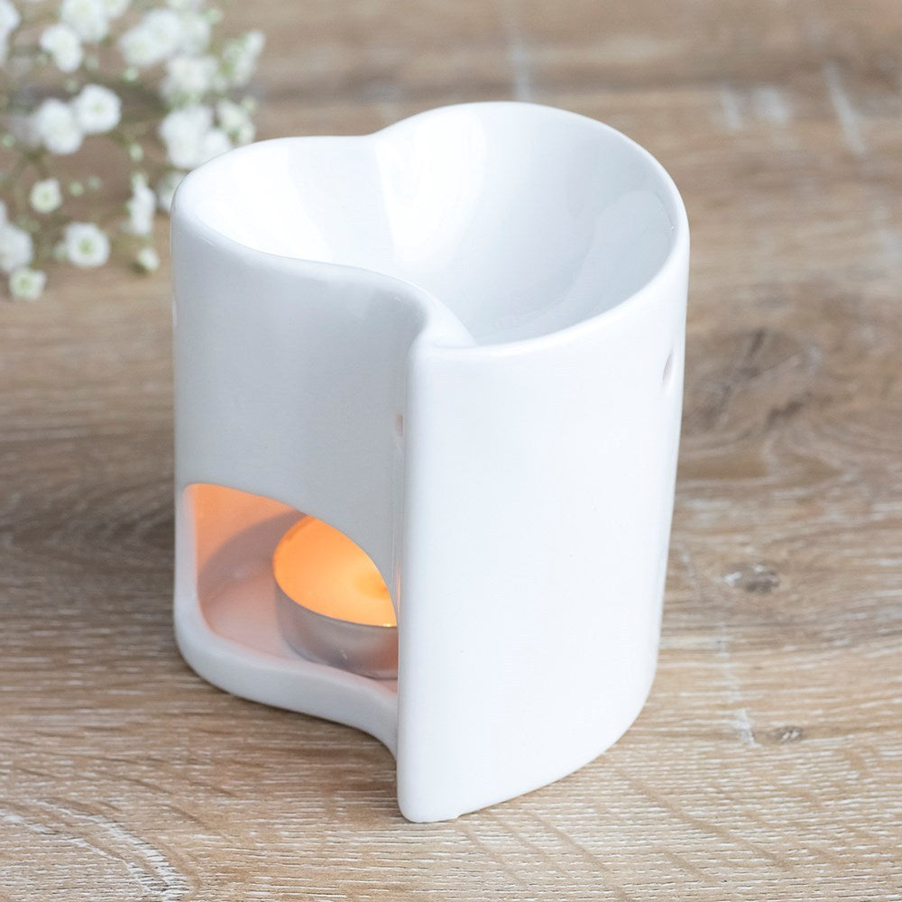 Weißes Herz Aromalampe