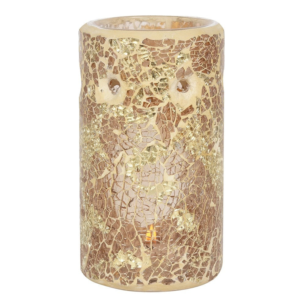 Goldene Mosaik Säule Aromalampe