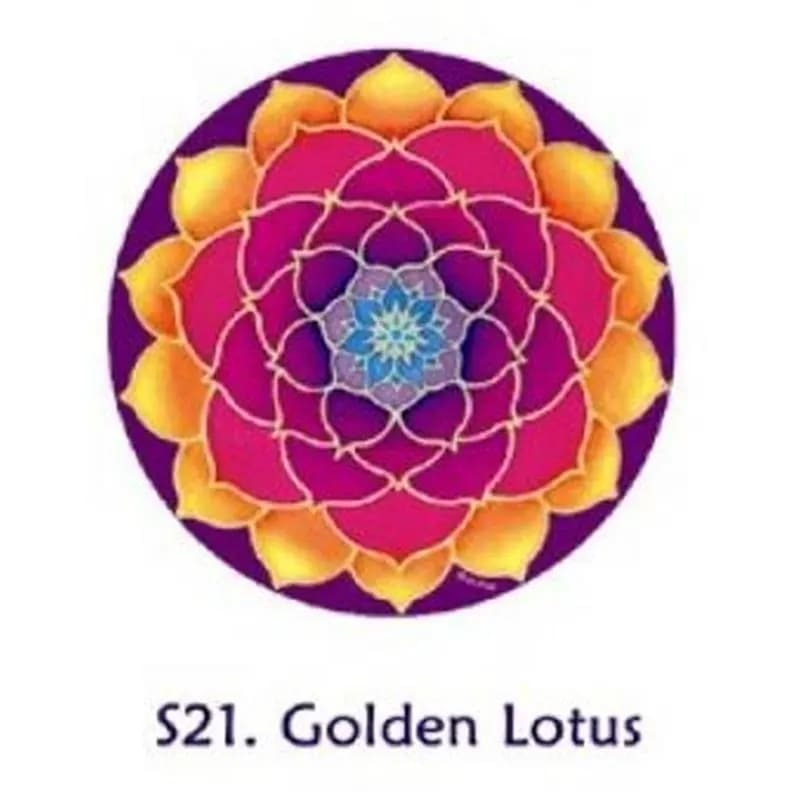Fensterbilder Goldener Lotus ca. 10.5 cm