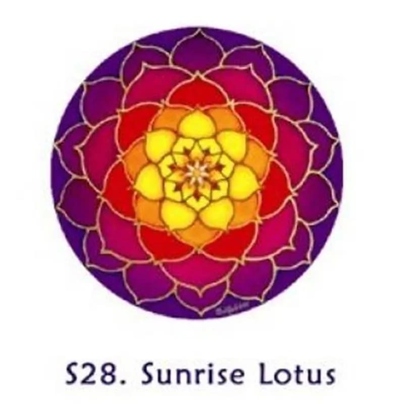 Fensterbilder Sonnenaufgang-Lotus ca. 10,5 cm