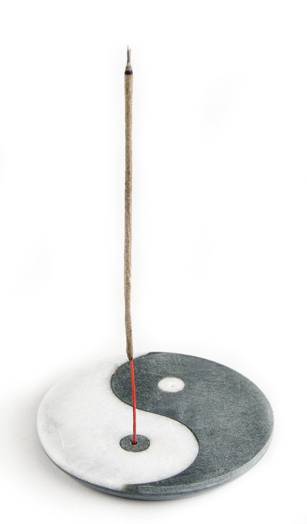 Yin-Yang - Räucherstäbchenhalter aus Marmor 10 cm