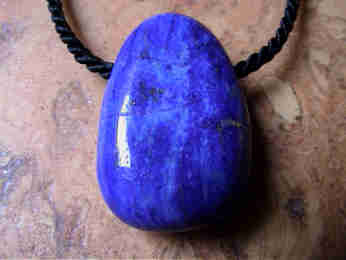 Trommelsteine, gebohrt - Lapis-Lazuli (Extra Qualität)