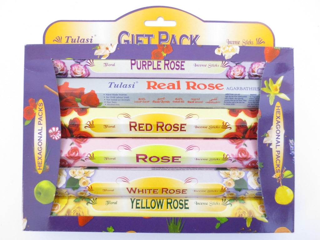 Tulasi Geschenkverpackung Rose - Räucherstäbchen ca. 150 g